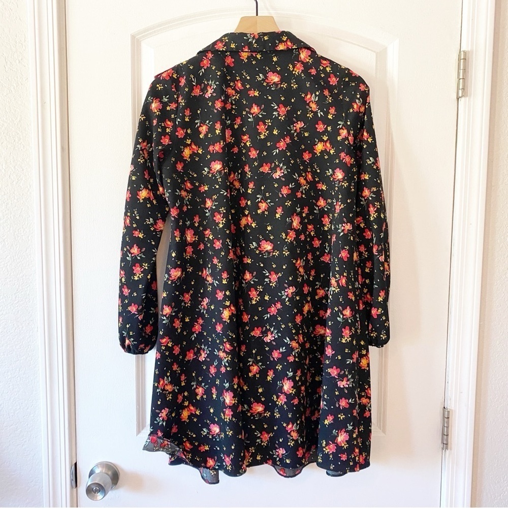 ASOS Floral Ruffle Button Front Shirt Dress Cottagecore - Picture 7 of 10